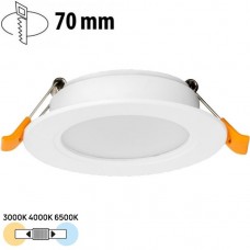 Φωτιστικό LED Στρογγυλό Χωνευτό 5W 230V 500lm IP54 CCT 3000/4000/6500K